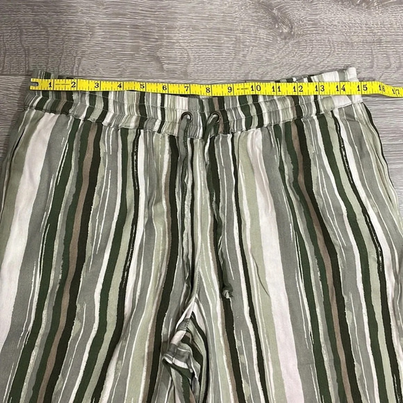 Max Jeans Soft Wide Striped Elastic Waistband Boho Pants M - Picture 8 of 15